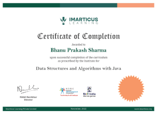 Earn a Data Structures and Algorithms with Java Program certificate