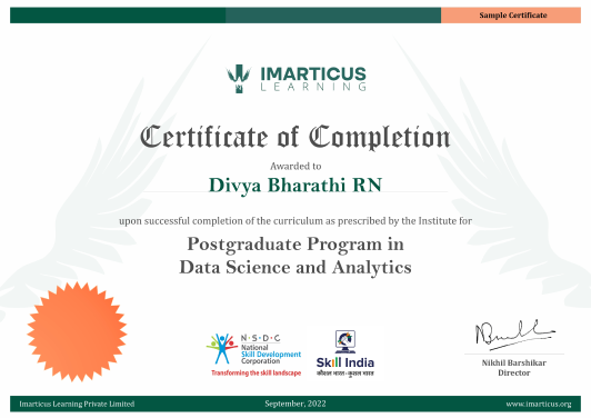 Earn a Postgraduate Program in Data Science and Analytics Certificate
